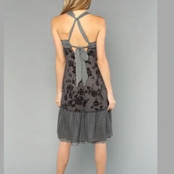 Free People Pintuck Rose Lace Velvet Dress - Picture 3 of 6